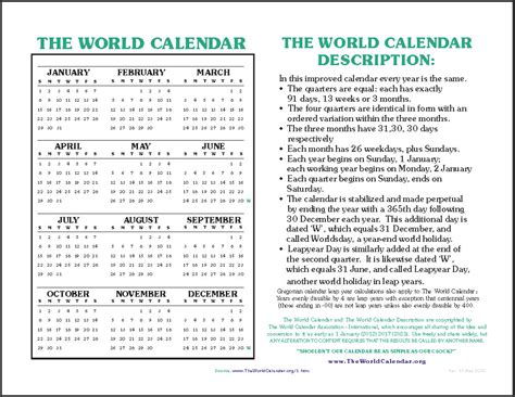 World Calendar Wikipedia