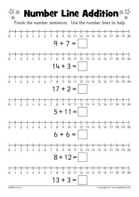 Number Line Addition Worksheets Sb12217 Sparklebox Number Line