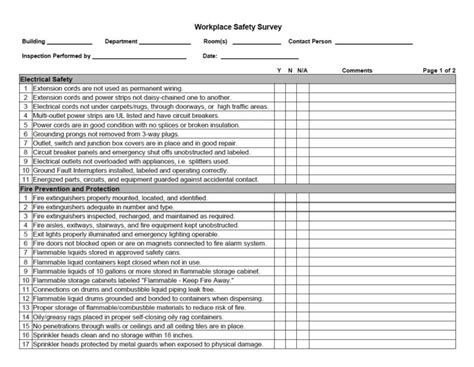 Free Manufacturing Safety Audit Checklist Template Pdf