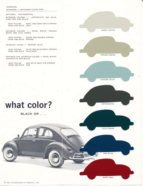 Vw Archives 1963 Vw Beetle Paint Colors