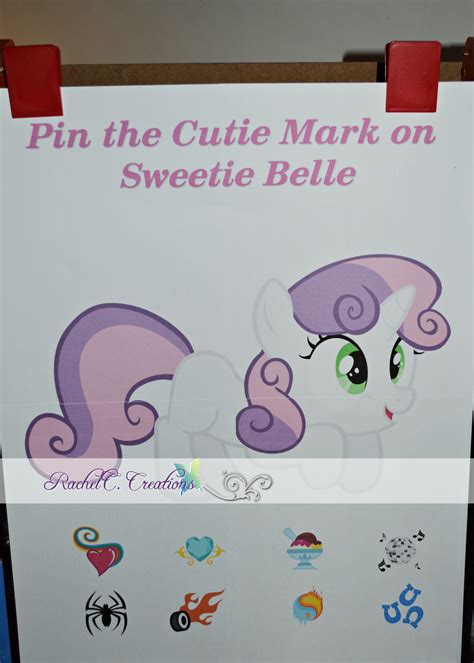 My Little Pony Birthday Party Activity Pin The Cutie Mark On Sweetie