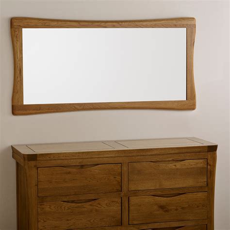 Orrick Wall Mirror In Natural Solid Oak Oak Furniture Land Simple