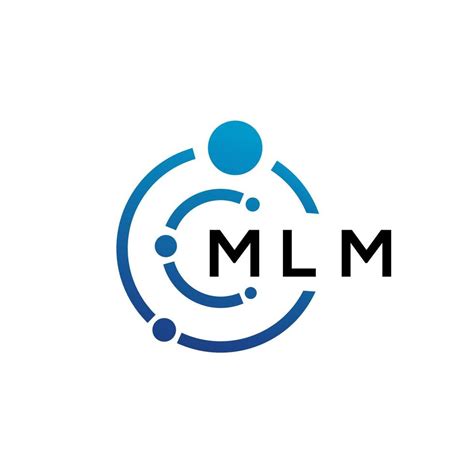 Mlm Letter Technology Logo Design On White Background Mlm Creative