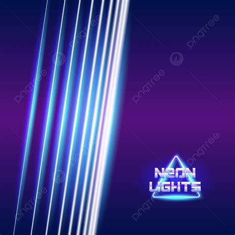 Bright Neon Lines Background With 80s Style And Chrome Letters Energy