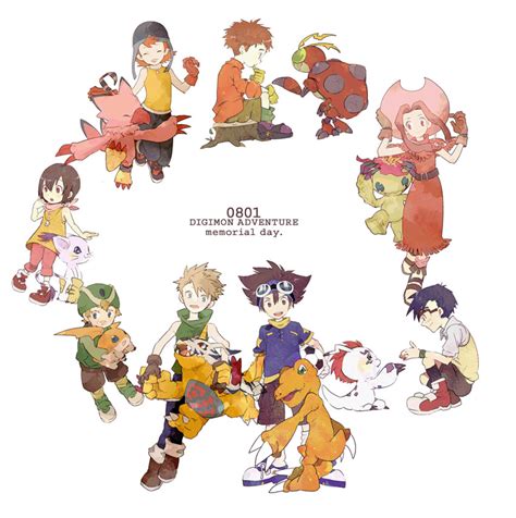 Yagami Hikari Yagami Taichi Tachikawa Mimi Tailmon Takaishi Takeru And 11 More Digimon And