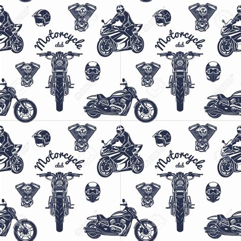 Motorcycle Pattern Anniversary Motorcycle Mask Patterns Block