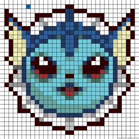 Vaporeon Pixel Art Grid