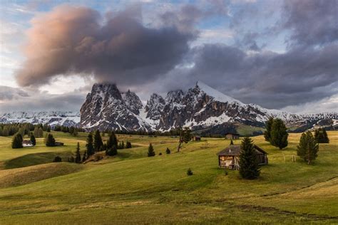Alpe Di Siusi Dolomites Italy Landscape Natural Landmarks Great