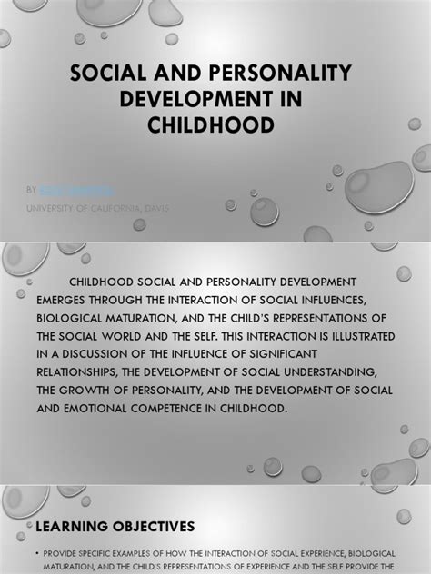 Social And Personality Development In Childhood Attachment Theory