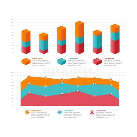 Bar Chart Graph Diagram Statistical Business Infographic Element Set