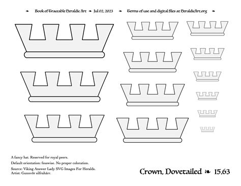 Crown Traceable Heraldic Art