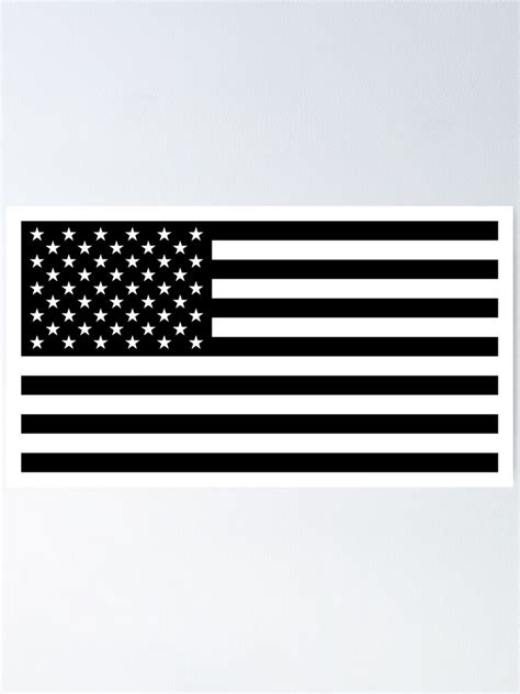 The us/american flag has 7 red stripes with 6 white stripes separating them. "American Flag - Black and White Version" Poster by warishellstore | Redbubble