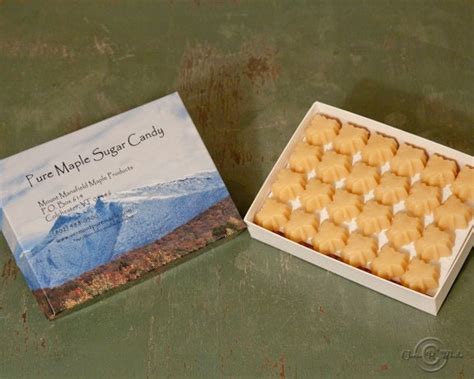 Pure Vermont Maple Sugar Candy 1 Pound Box 48 Candies