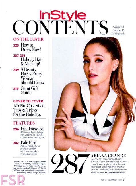 Ariana Grande Instyle Magazine December 2015 Issue