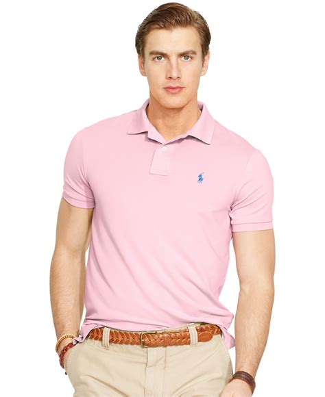 Polo Ralph Lauren Performance Jersey Polo Shirt In Pink For Men Lyst