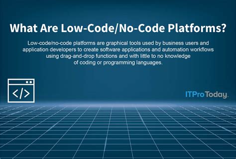 What Are Low Codeno Code Platforms Itpro Today It News How Tos