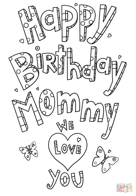 Take a deep breath and relax with these free mandala coloring pages just for the adults. Happy Birthday Mommy Coloring Pages to Print | Free ...