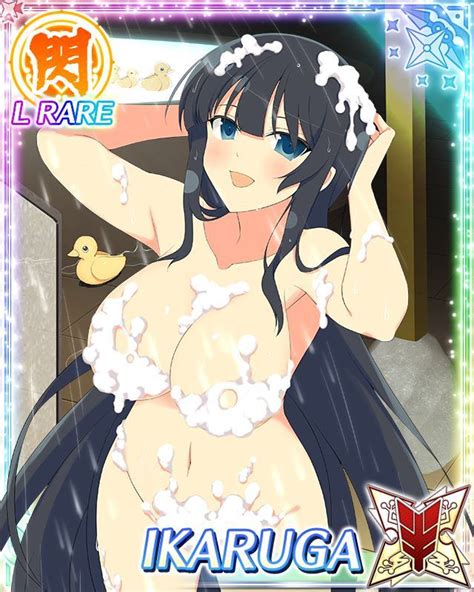 Ikaruga Senran Kagura Senran Kagura S Girl Card Medium Nude Smile Solo Image