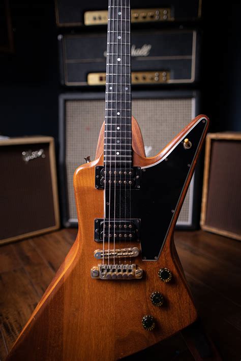 1980 Gibson Explorer E2 Electric Guitar Natural Walt Grace Vintage