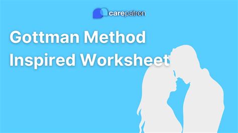 Printable Gottman Method Worksheet