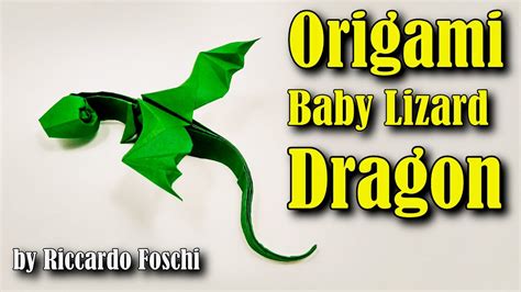 Origami Dragon Easy Baby Lizard Dragon By Riccardo Foschi Easy
