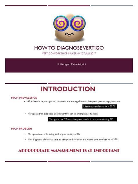 Diagnosing Vertigo A Guide To Classifying The Etiology And Conducting
