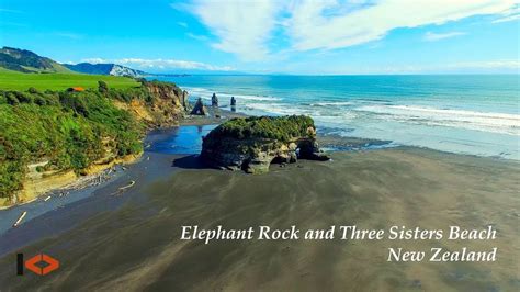 Three Sisters Beach And Elephant Rock New Zealand 4k Youtube