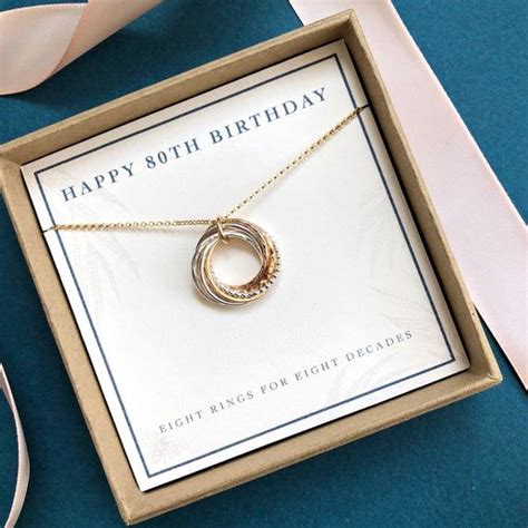 10 amazing 80th birthday gift ideas for dad so anyone would not need to search any more. 80th Birthday Gift | 80th Birthday Necklace | 8 rings for ...