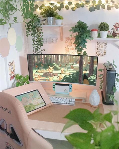 30 Cutest Desk Setups For A Fun Workspace In 2022 Cozy Desk Gamer