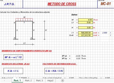 Calculo De Estructura Por El Metodo De Cross Aporte A La Ingenier A