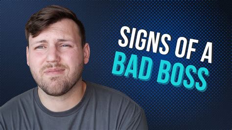 Signs Of A Bad Boss And How To Work With Them Youtube