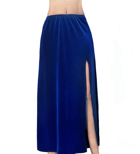 Blue Velvet Skirt With Slit Ameynra Design Photograph By Sofia