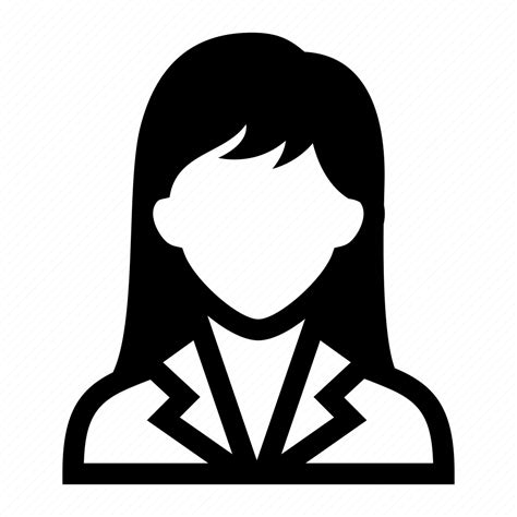 Businesswoman Face Female Girl Portrait Professional Suit Icon