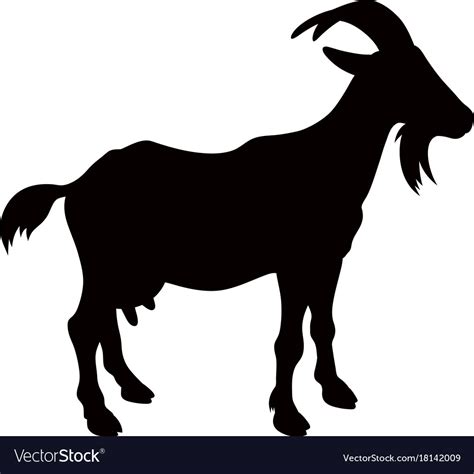 Goat Silhouette 001 Royalty Free Vector Image Vectorstock