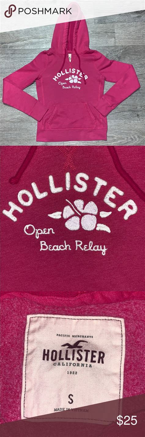 Pink Hollister Hoodie With Front Pocket