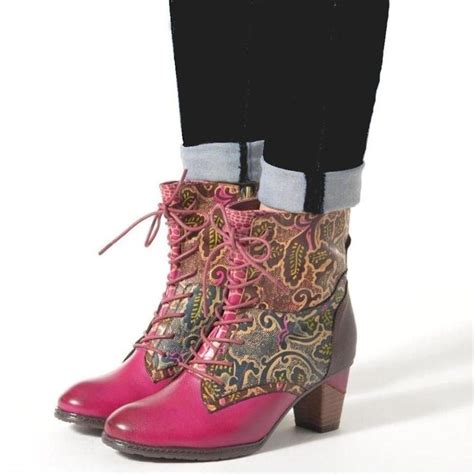 Laura Vita Alyssia 22 Womens Leather Ankle Boots Purple