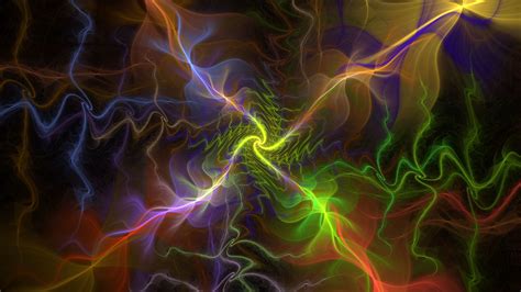 Colorful Rays Wavy Lines Glow Waves Abstraction 4k Hd Abstract