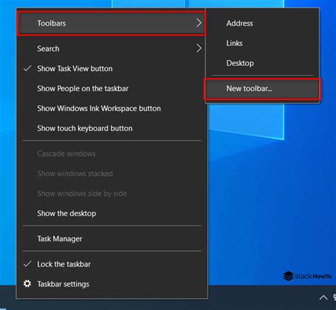 How To Pin A Folder To Taskbar In Windows 10 Stackhowto