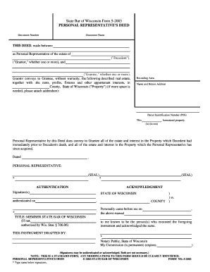 Fillable Online State Bar Of Wisconsin Form 5 2003 PERSONAL Fax