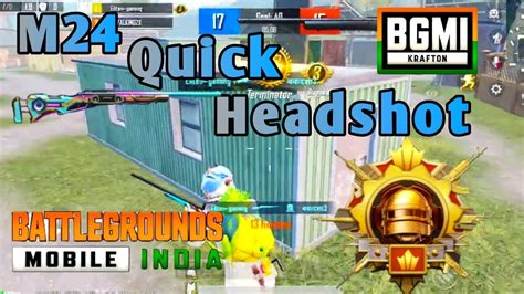 M24 Quick Headshot Only 🔥🔥 In Bgmi 2v1 Room Match Bgmi Gameplay