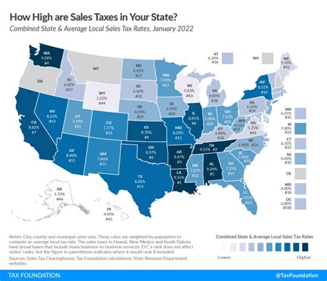 2022 Sales Tax Rates State And Local Sales Tax By State Tax Foundation
