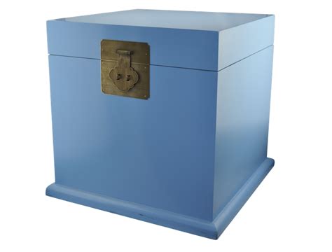 Blue Trunk W Wooden Top Chinese Reproduction Furniture Hong Kong