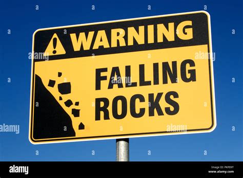 Beware Of Falling Rocks Hi Res Stock Photography And Images Alamy
