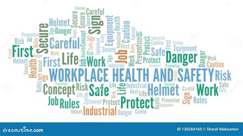 Workplace Health And Safety Word Cloud Stock Illustration