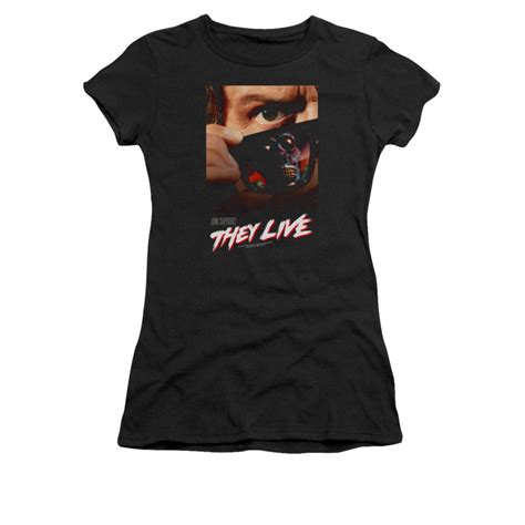 They Live Shirt Juniors Poster Black Tee T Shirt They Live Poster Shirts