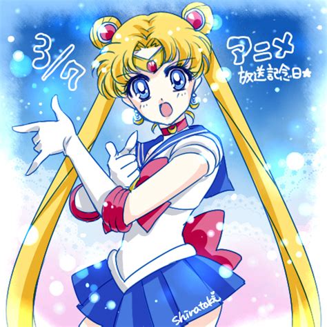 Safebooru Girl O Bishoujo Senshi Sailor Moon Blonde Hair Blue Eyes Blue Skirt Bow Choker