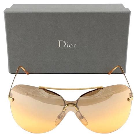 Vintage Christian Dior Aviator Gold Wrap Sunglasses Fall 2000 Y2k For Sale At 1stdibs Dior