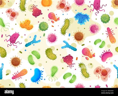 Seamless Viruses Stock Vector Images Alamy