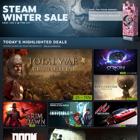 Click here to read the subreddit rules before posting. Top 10 Steam Winter Sale 2016 Games - Price & Discount Info