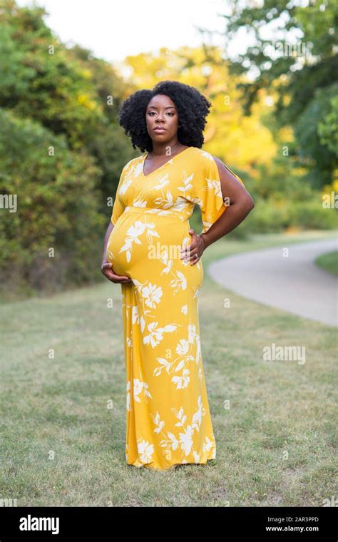 Portrait Of A Beautiful African American Pregnant Woman Stock Photo Alamy